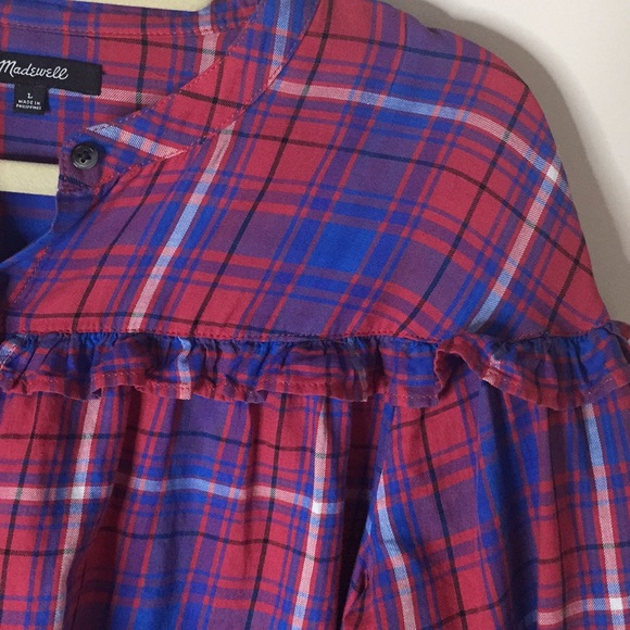 Madewell plaid ruffled top - Picture 7 of 7